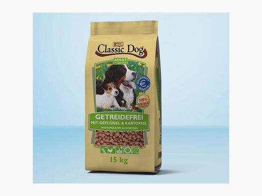 Classic Dog Hundefutter Geflügel & Kartoffel getreidefrei 15kg