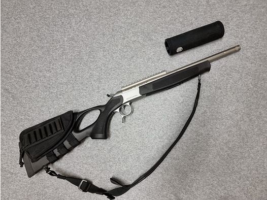 Bergara BA13 Stainless - .308 Winchester - Kipplaufbüchse - mit Stahlschiene, Neoprenriemen und Schafttasche