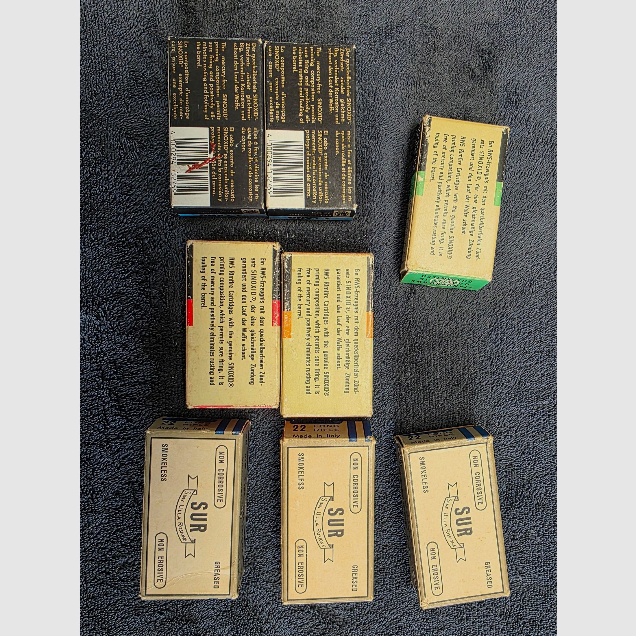 Munitions de collection .22, RWS et FIOCCHI