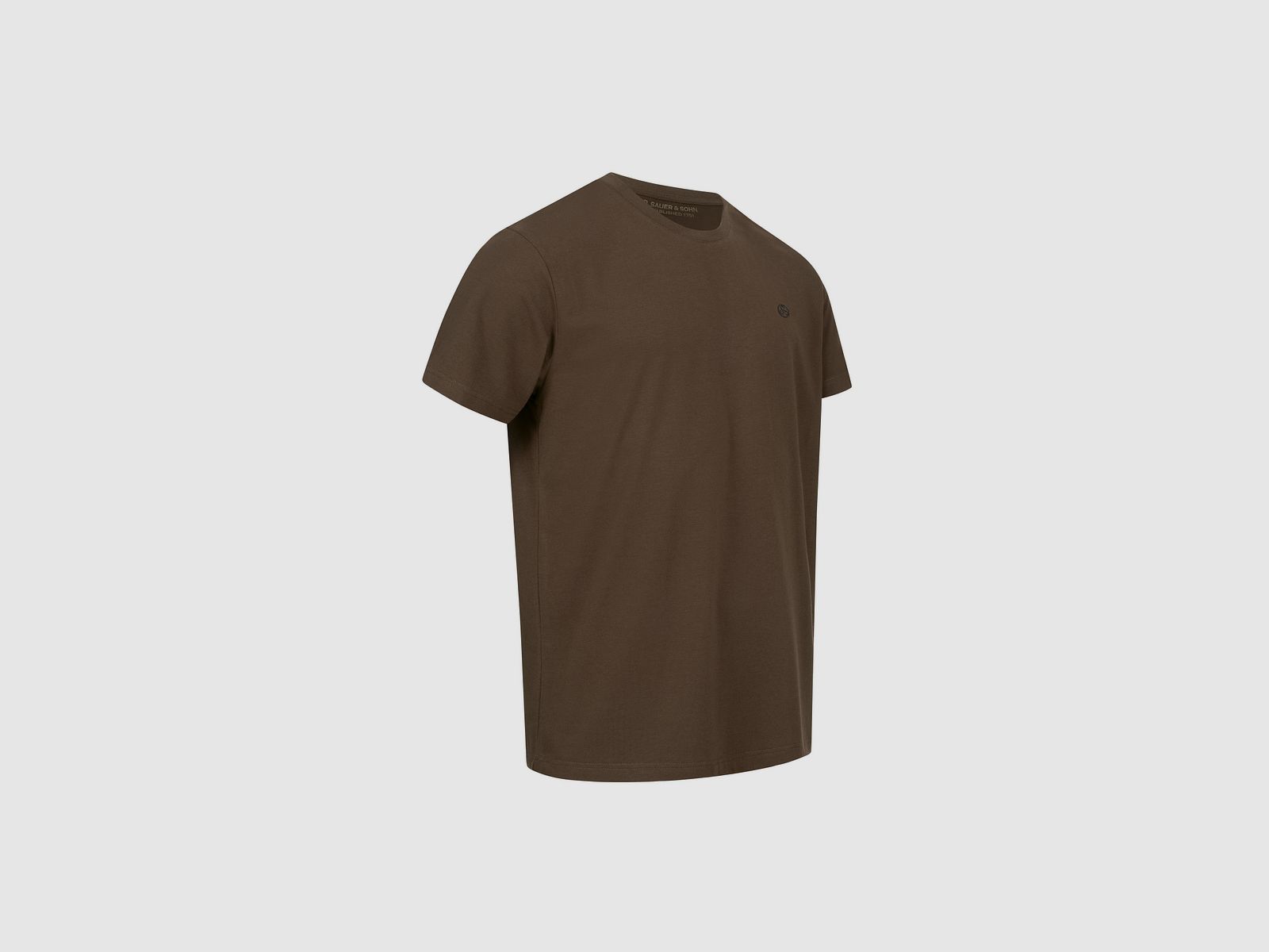 Sauer&Sohn Sauer T-shirt 23 chocolat T-shirts pour homme, image 4 sur 4