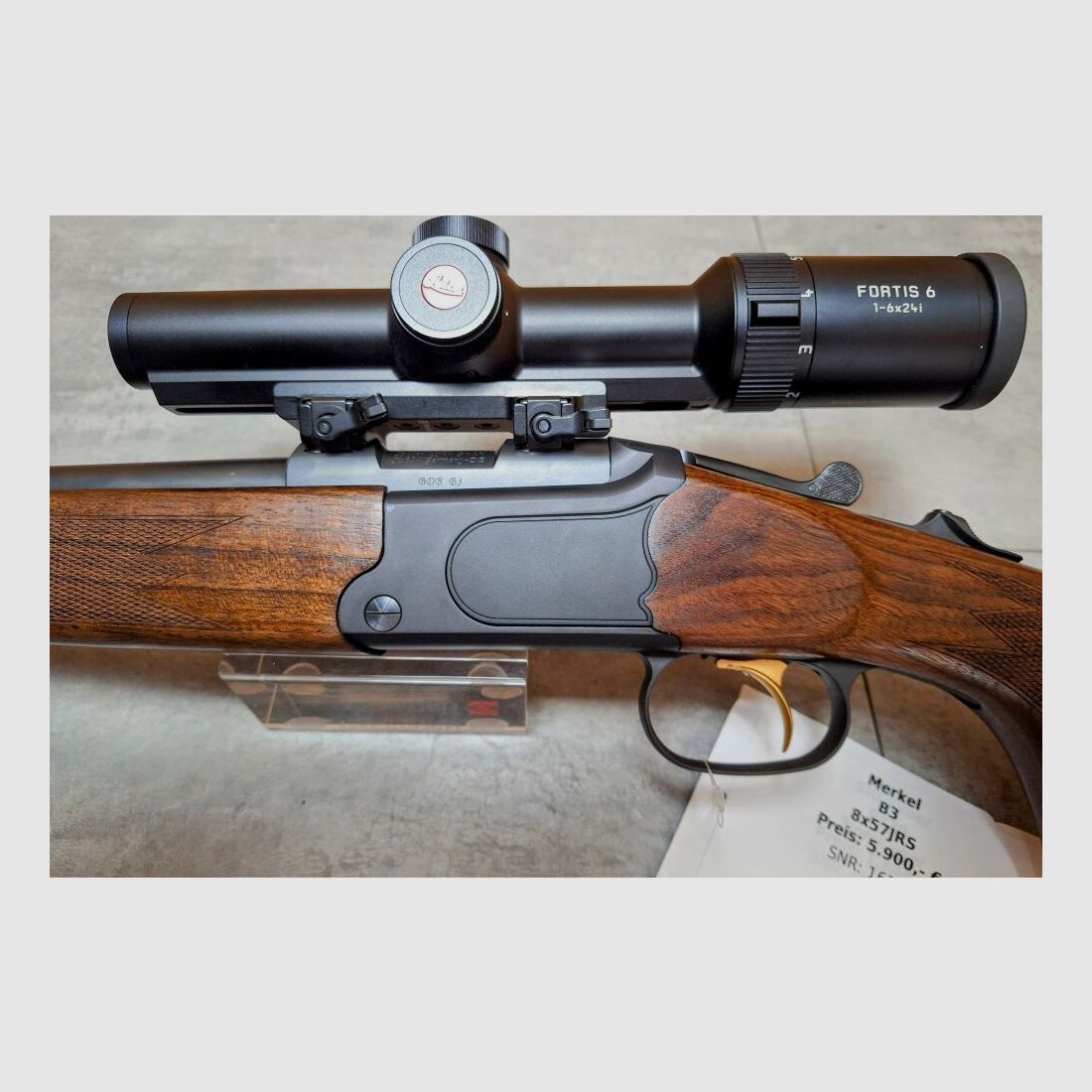 Bockdoppelbüchse Merkel B3 Zwart 8x57IRS