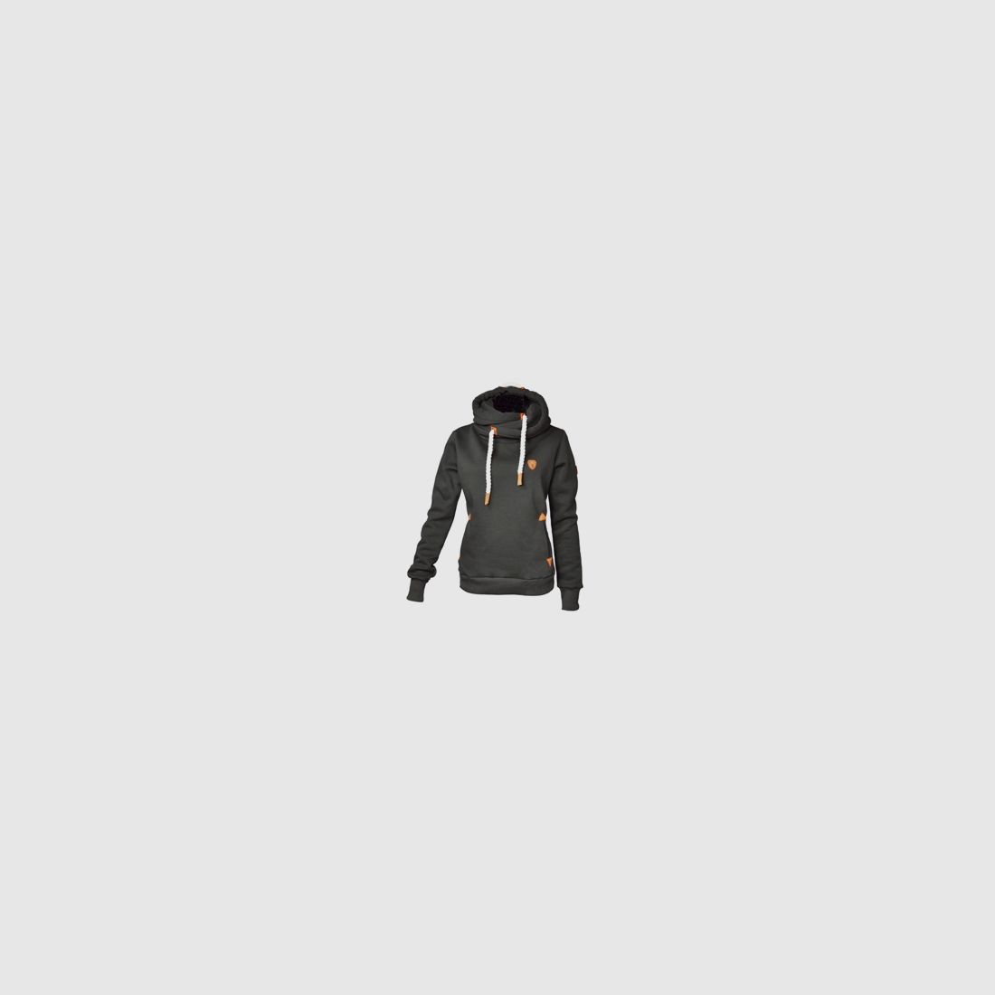 Damen Mod. Hoodypullover - dicker Kragen mit Kapuze