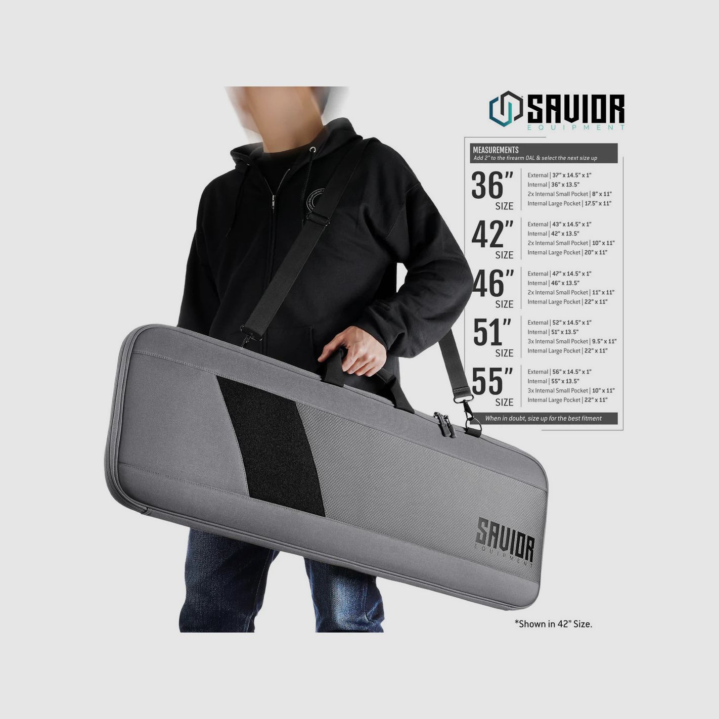 Futteral für Gewehr Specialist Single Rifle Case - 36" Farbe GRAU von Savior Equipment, Bild 3 von 5