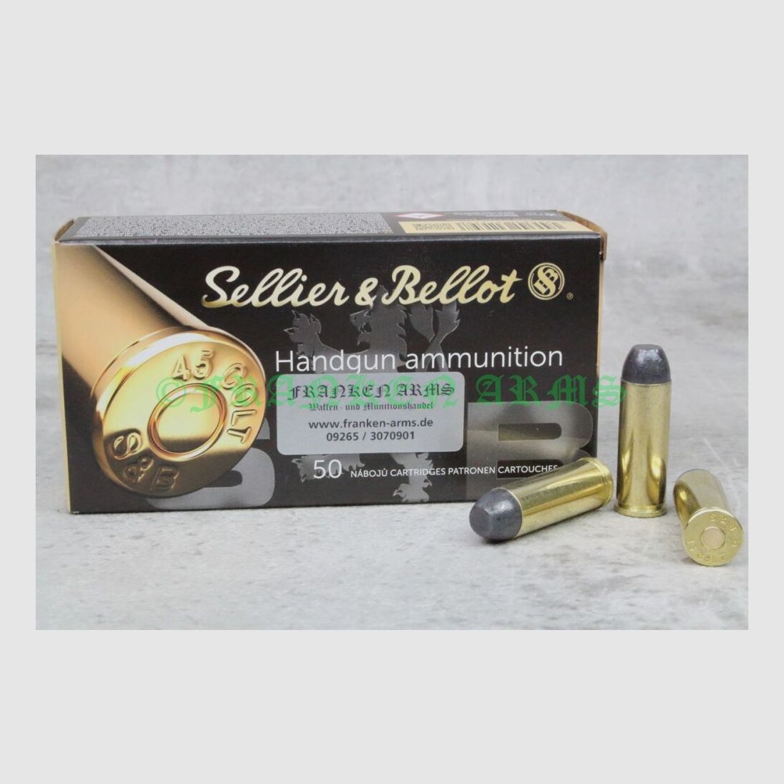 Sellier&Bellot .45 LC LFN 248gr. 16,1g 50 pièces Prix dégressifs