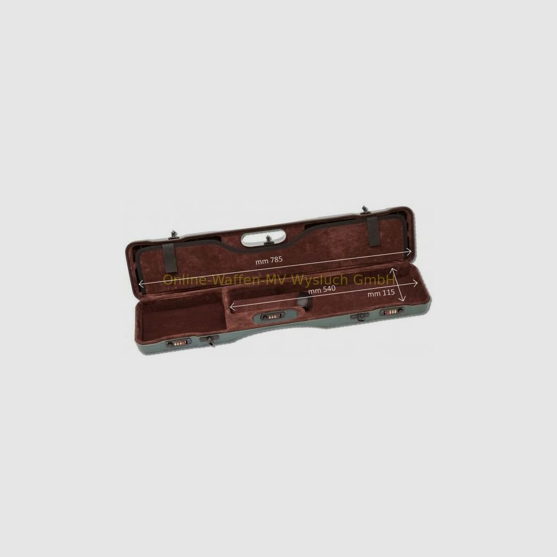 Maletín compacto para escopeta de doble cañón de plástico ABS resistente a arañazos de hasta 76 cm