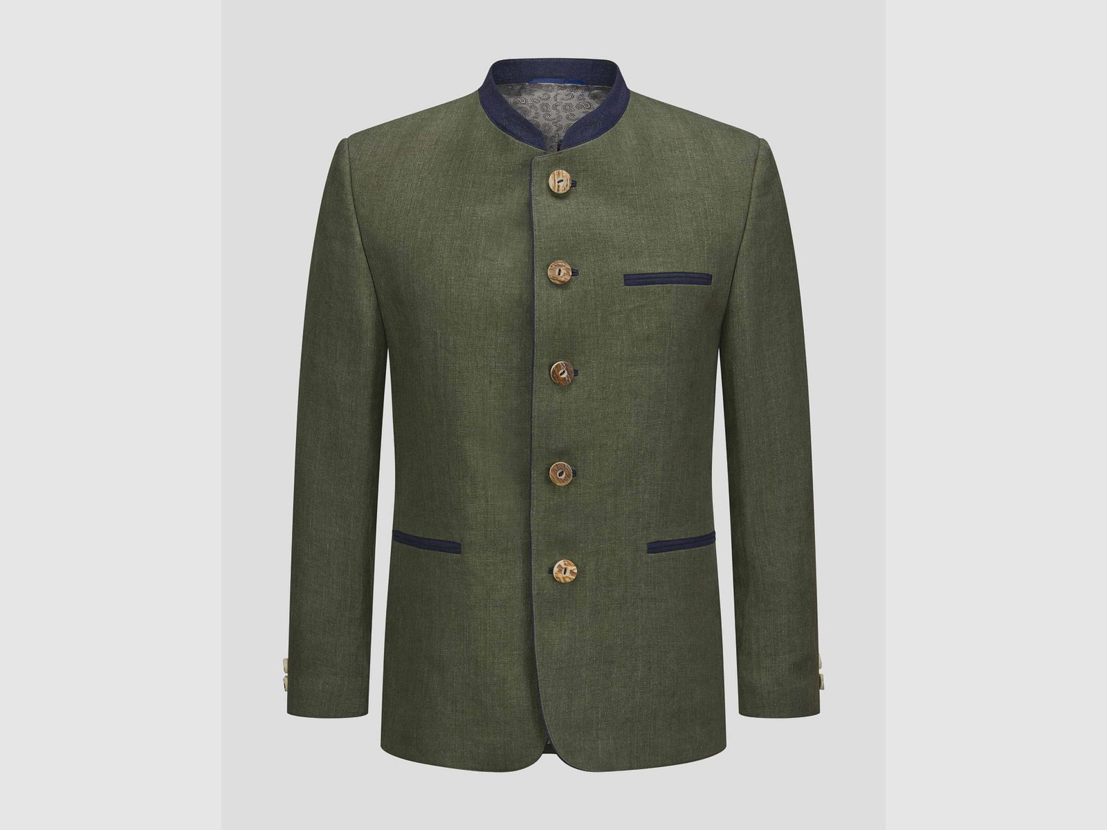 Lodenfrey linen jacket in olive, image 1 of 2