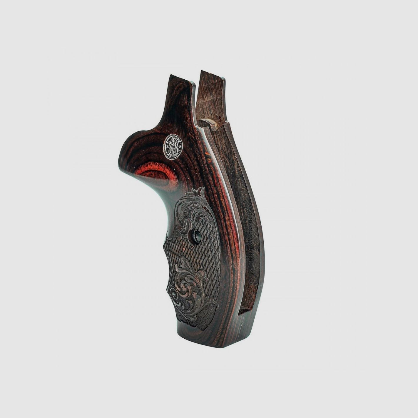 S&W N ROUND COMBAT SUPER ROSEWOOD CHECKERED ENGGRAVIERTE MIT SILBERMEDAILLEN, Bild 3 von 4