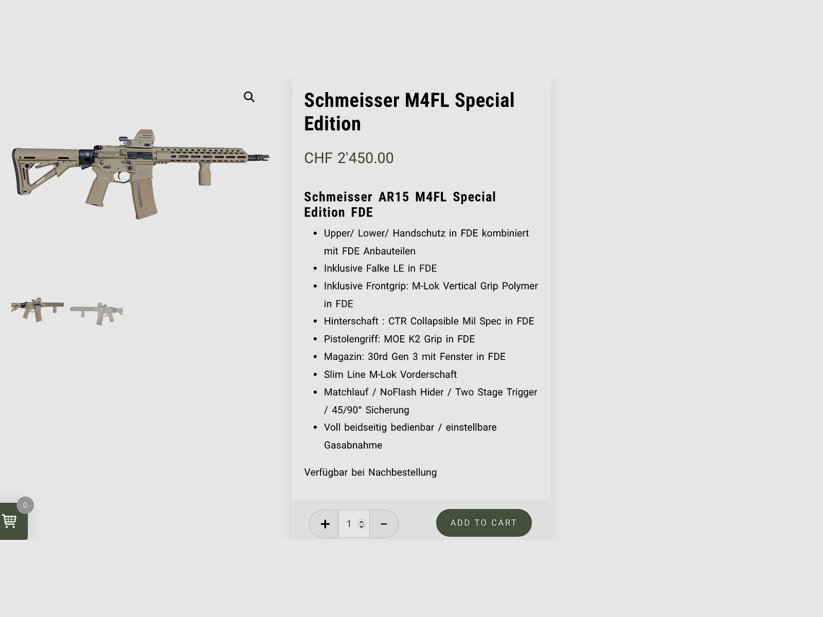 Schmeisser AR15 M4FL Special Edition FDE, 14.5 inches