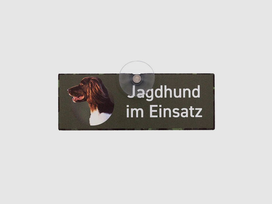 Wilde Hilde Autoschild mit Saugnapf - Hundeführer mit verschiedenen Motiven