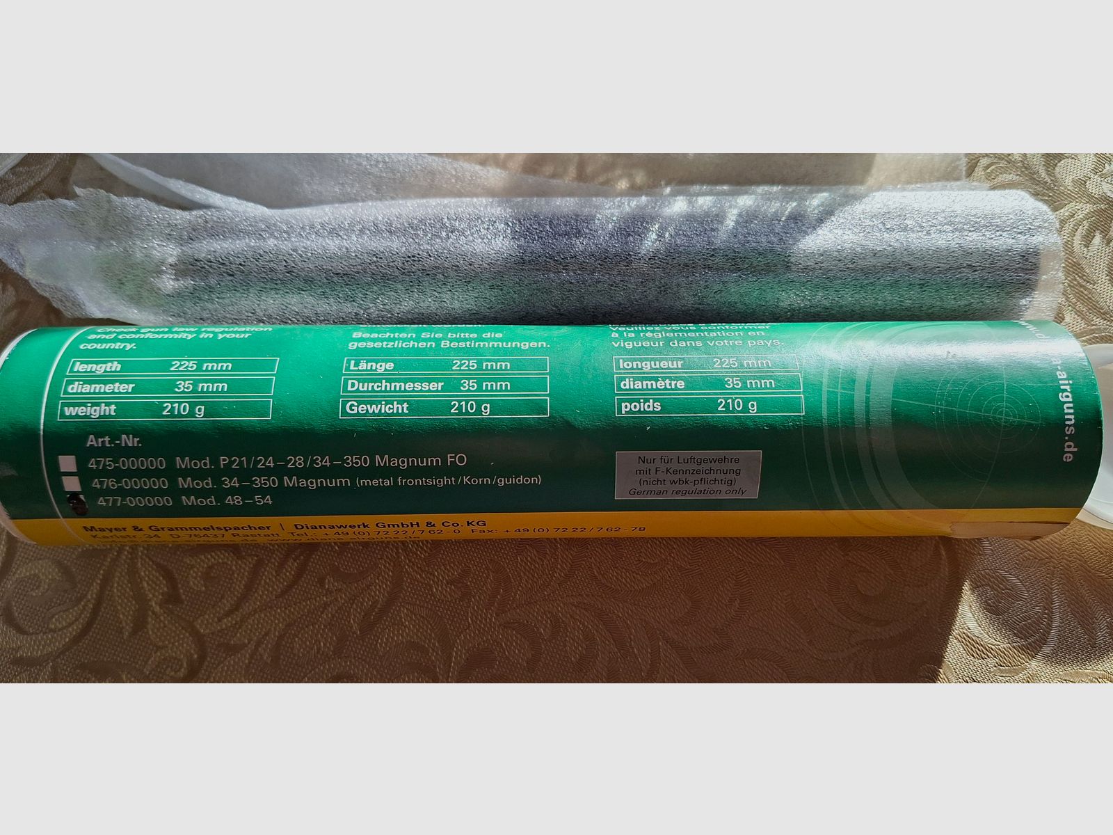 Diana Schalldämpfer Cal. 4,5 - 5,5 mm