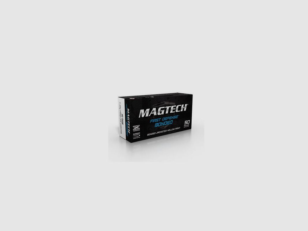 MAGTECH 40 S&W 180 GRS / 11.7 G FIRST DEFENSE BONDED JHP 50 PCS, image 1 of 2