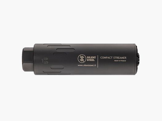 Silent Steel – Schalldämpfer Flow Compact Streamer Steel 9mm M27x1,5 QD – Schwarz – CST900B-SS