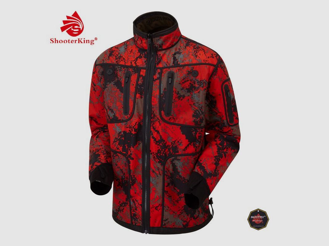 Shooterking Herren Wendejacke Forest Mist rot