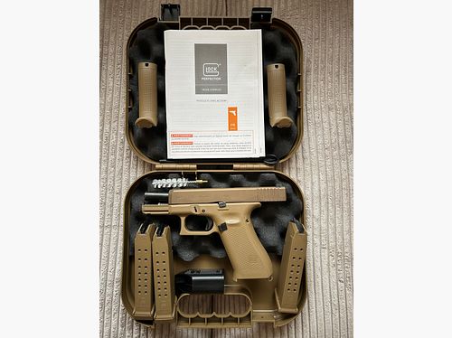 Glock 19x (pistol handgun) caliber 9mm in coyote