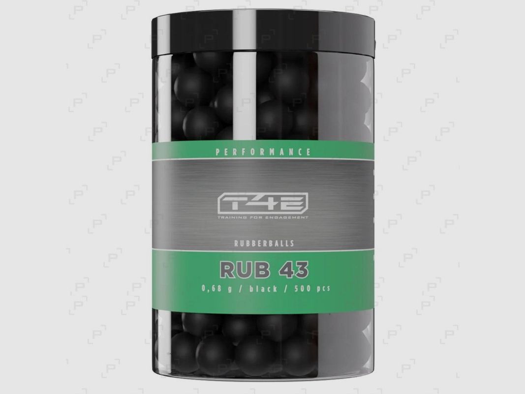 Topf mit 500 Gummikugeln T4E RUB43 PERFORMANCE Kal. 43