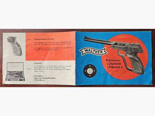 Istruzioni originali per l'uso della Walther Luftpistole 2