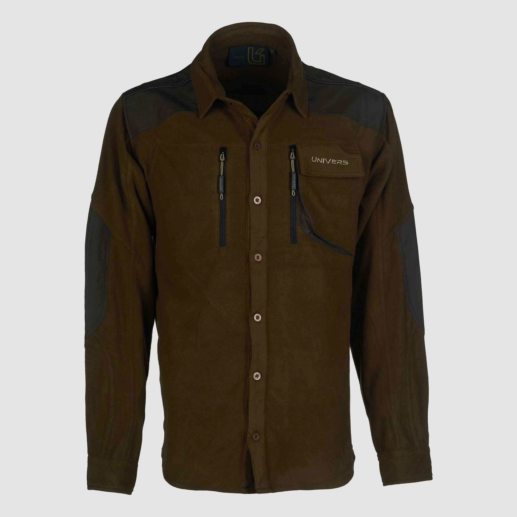 UNIVERS CAMICIA PILE CERVINO VERDE/MARRONE, immagine 5 di 10