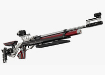 Feinwerkbau 800 Alu Silber/Rot Auflage - Schaftkappe X-line