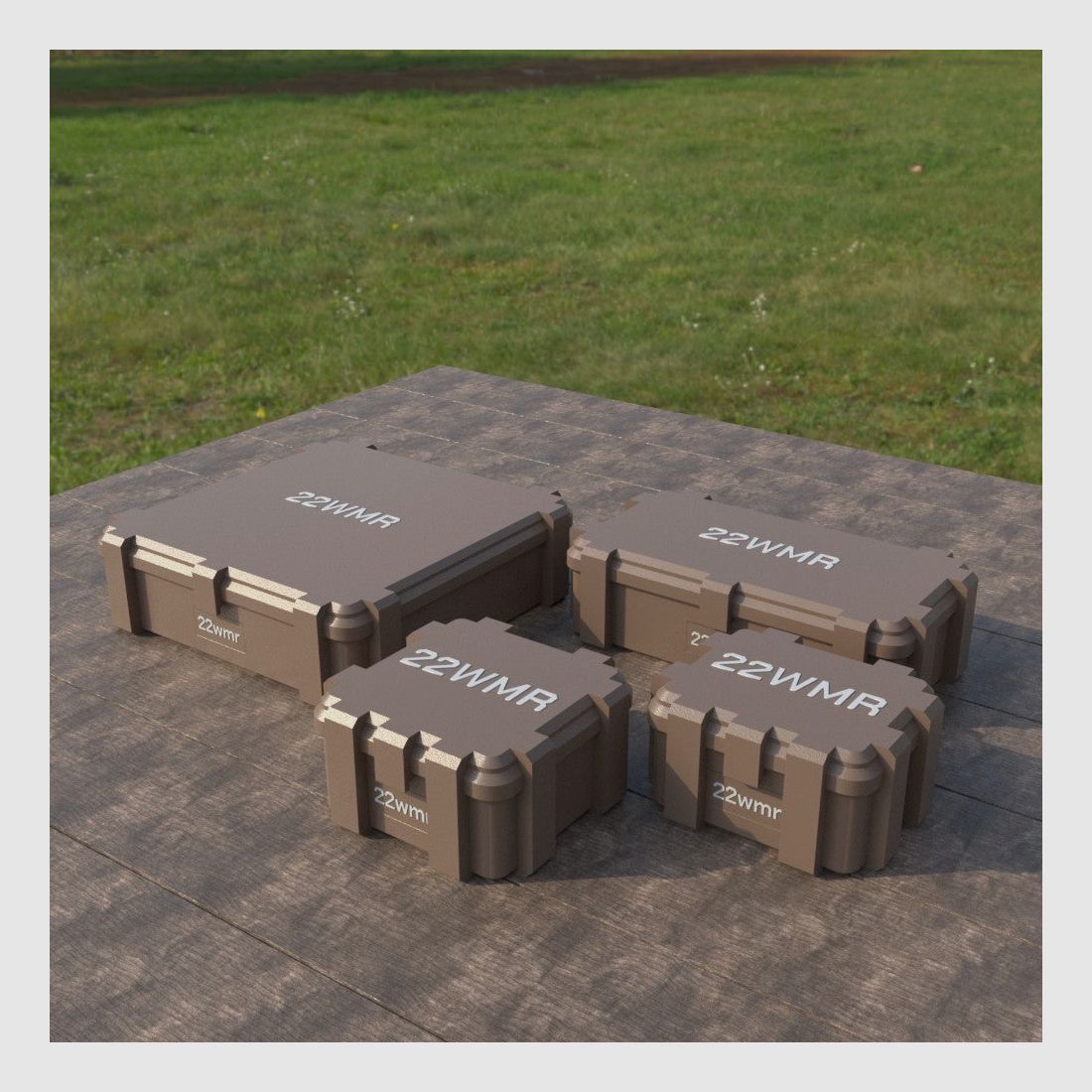 Filamelt ammunition box / .22 WMR / 'flip lid' / cartridge box, ammo box