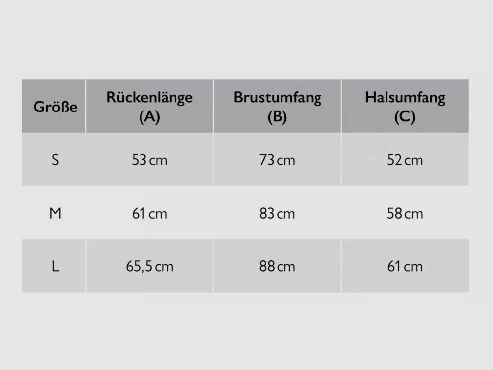 Poncho pour chiens Blaser HunTec en trois tailles différentes
