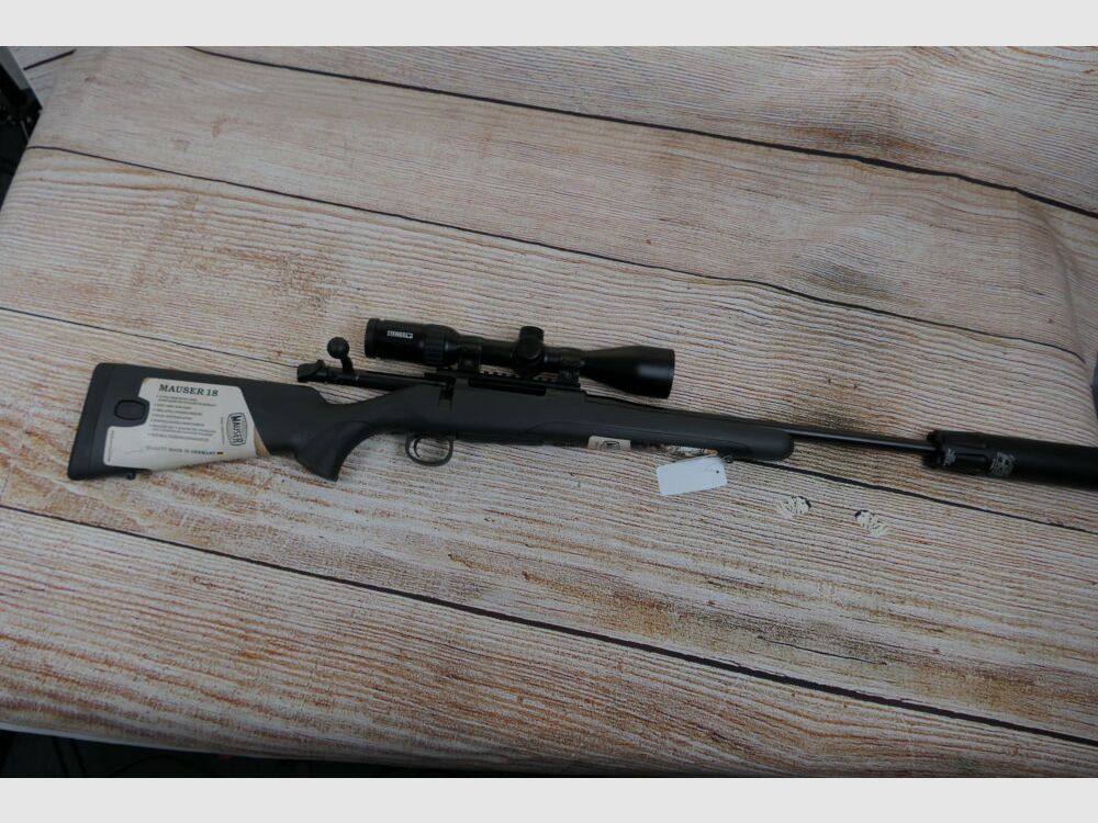 Mauser 18, Komplettpaket mit Steiner 2,5-10x50 und Schalldämpfer A-Tec