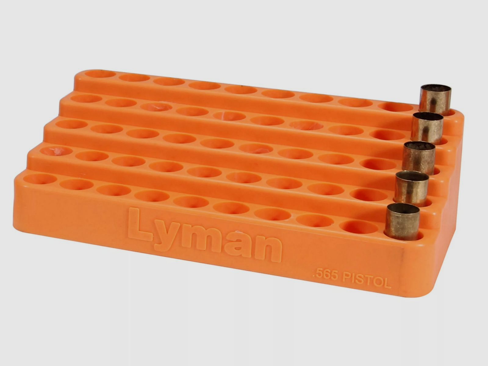 Lyman plastic loading block stepwise .565 diameter large pistol for 50 cases
