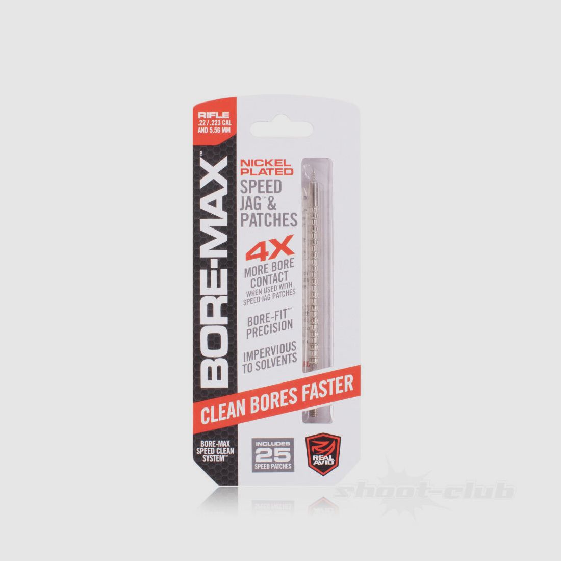 Real Avid Bore-Max Speed Jag & Patches .22 / .223 Fusil