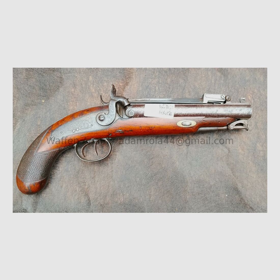 Anglia / Belgia perkusyjna strzelba - pistolet podróżny