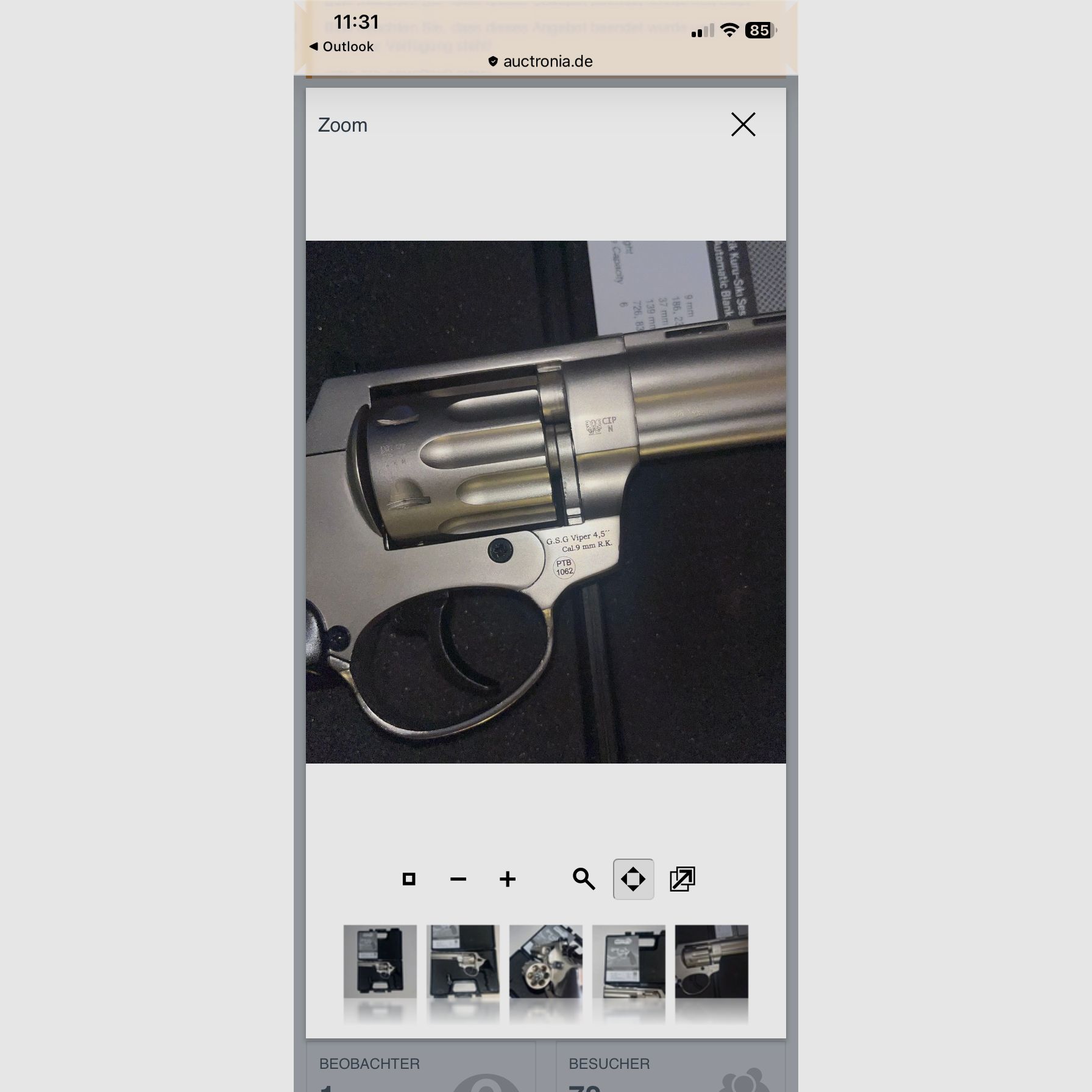 Ekol blank firing revolver Viper 4.5