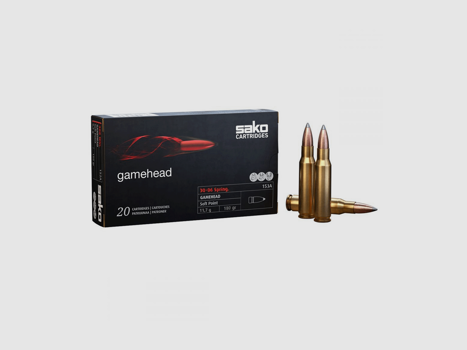 SAKO – 30-06 Spring. GAMEHEAD Soft Point Boat Tail 11.7g | 180gr (20pcs) -153A