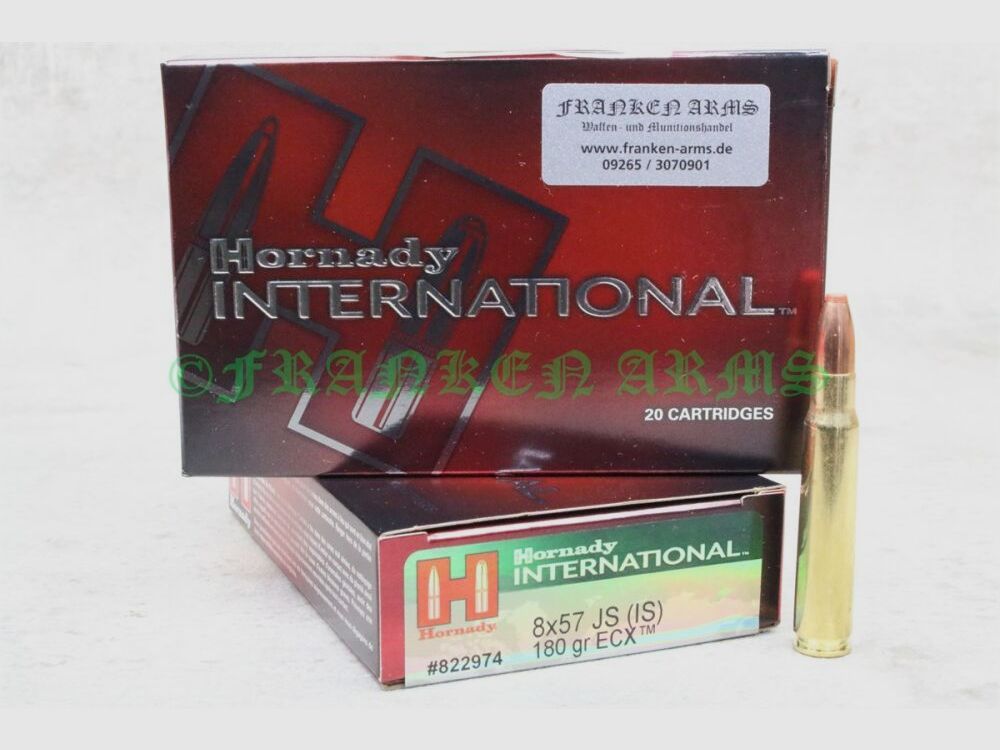Hornady ECX 8x57IS 180gr. 11,7g 20 pezzi prezzo per quantità