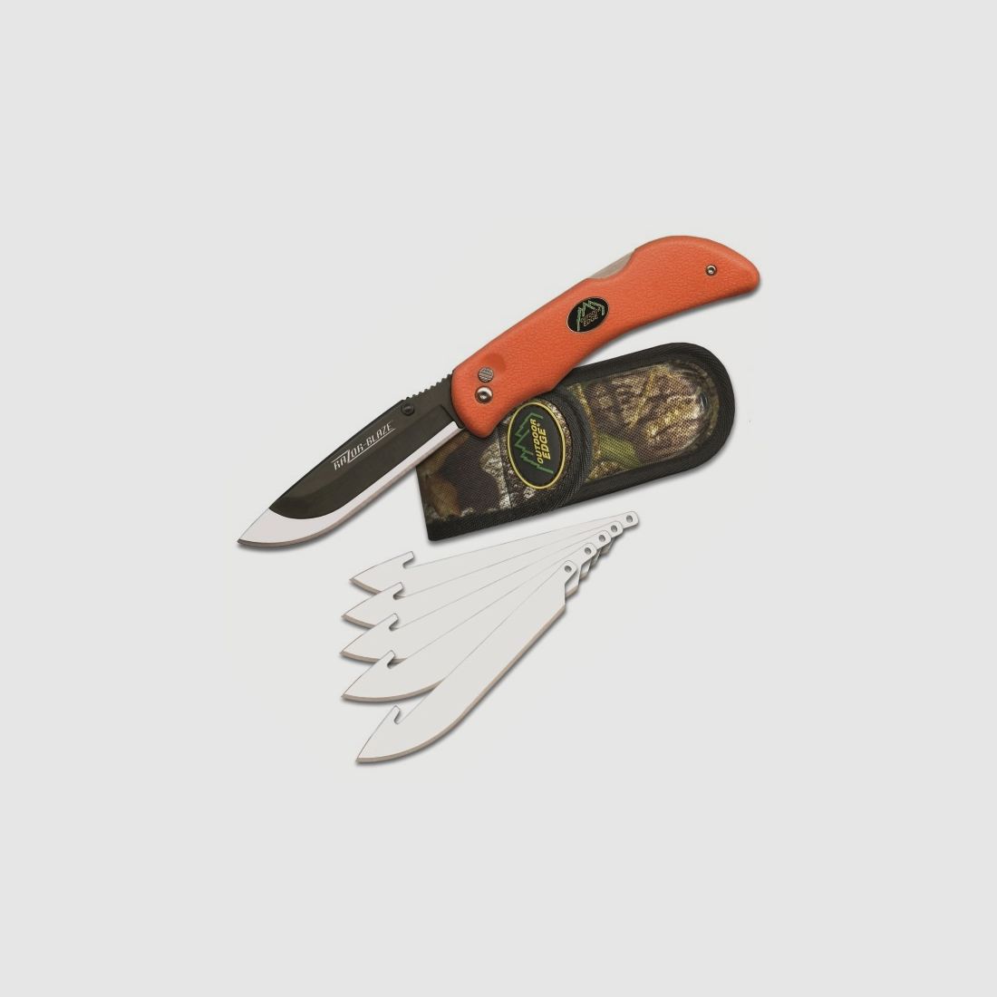 Couteau OUTDOOR EDGE Razor Lite orange + 6 pièces de lames de rechange