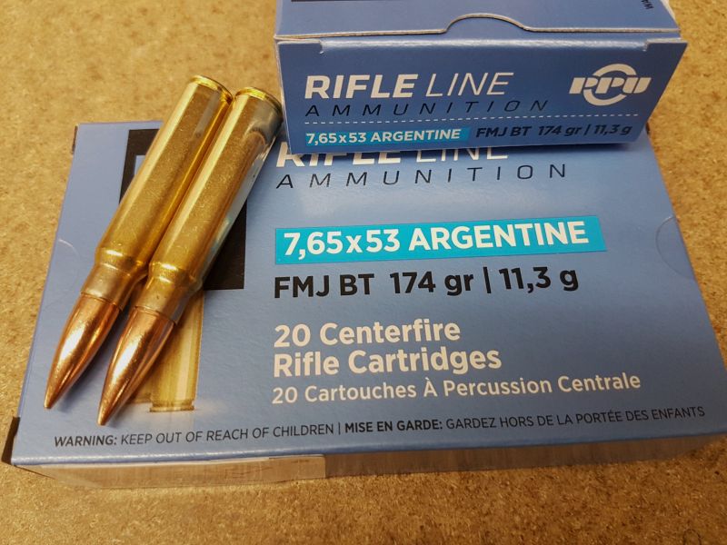 7,65x53 Argentino/174grs FMJBT A-129 PPU 20 Stk.