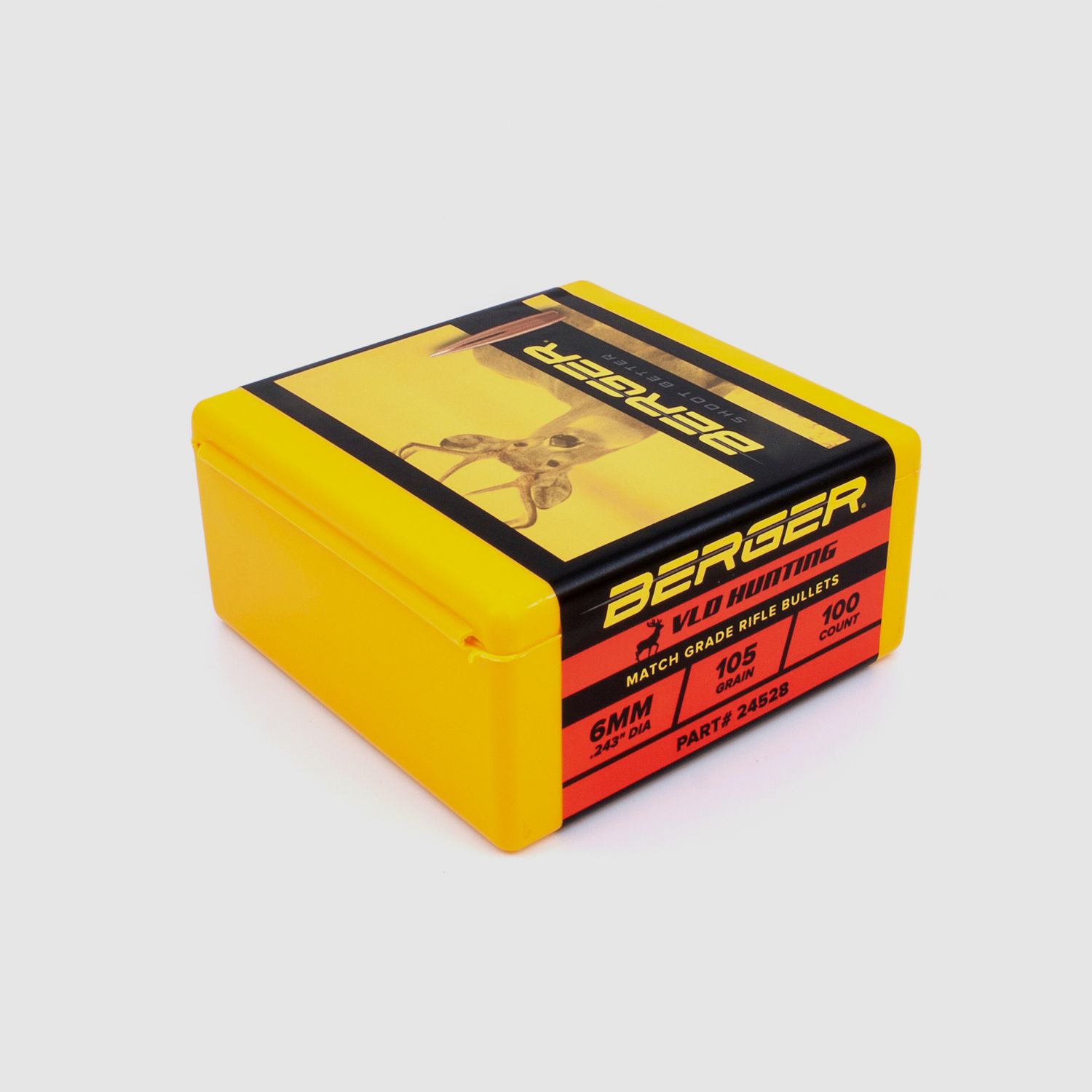 Proiettile Berger 6mm/.243 VLD Hunting 105GR 100 Pezzi