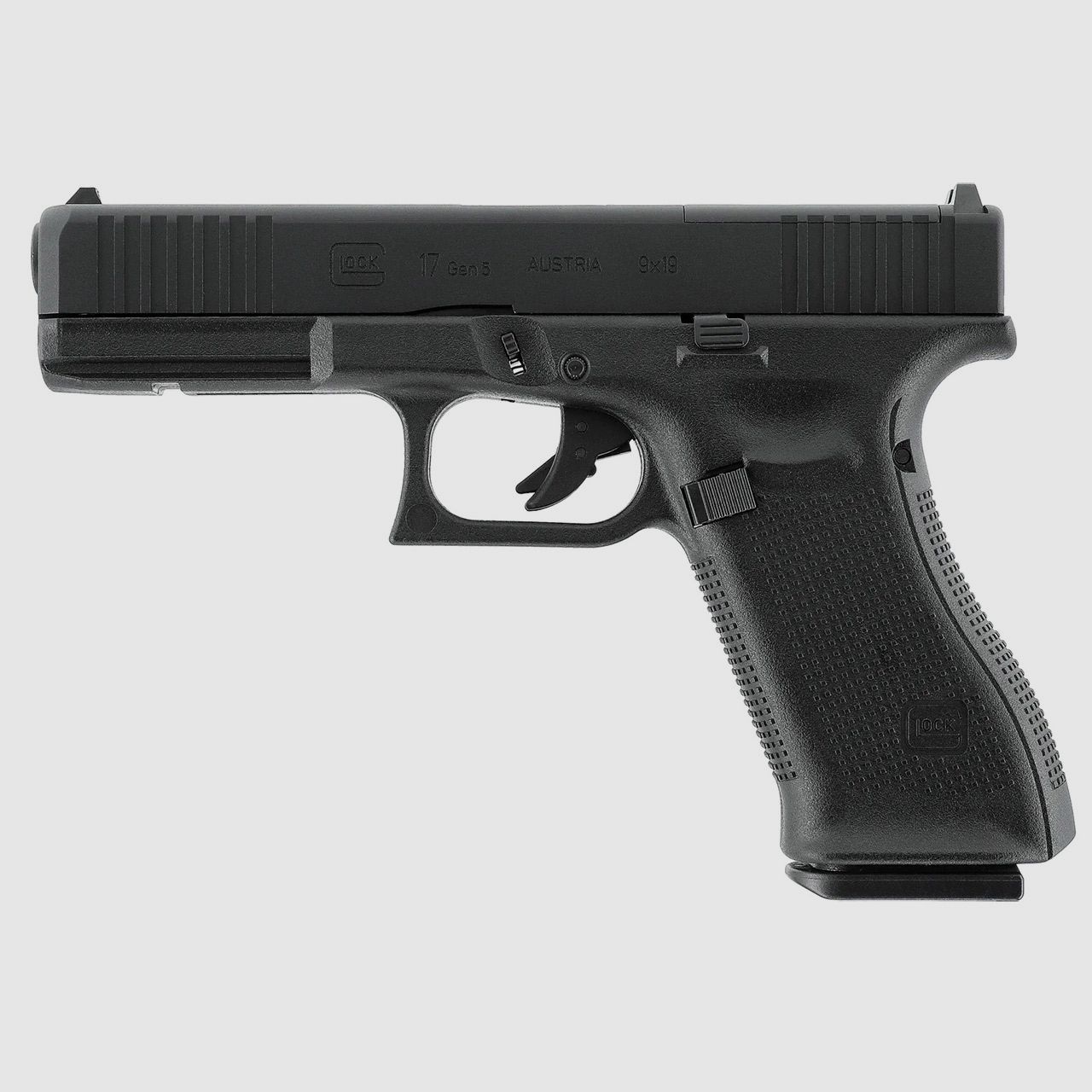 CO2 Softair Pistole Glock 17 Gen5 MOS Blow Back CNC-Aluminiumschlitten Kaliber 6 mm BB (P18)