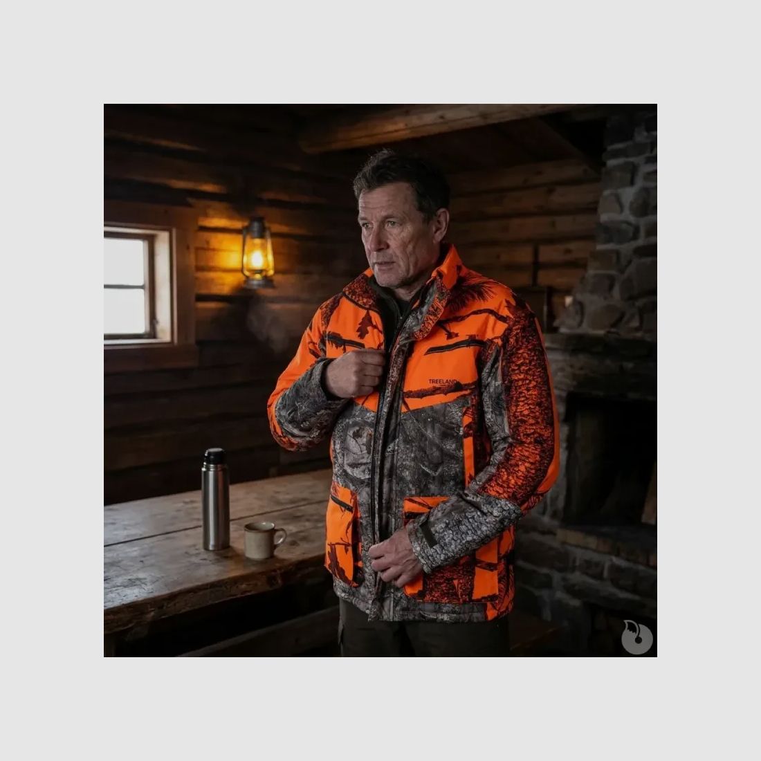 Veste de poste à capuche Warm Hunt 4 chaude camo orange M à 3XL, image 1 sur 16