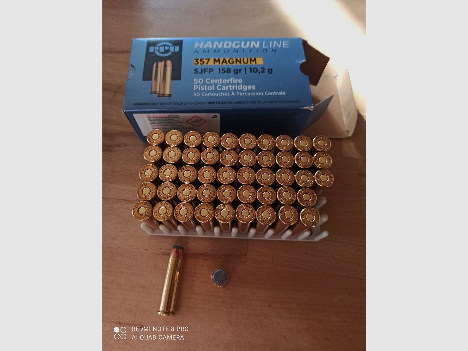 .357 Magnum munitions 950 coups ogive plate plate