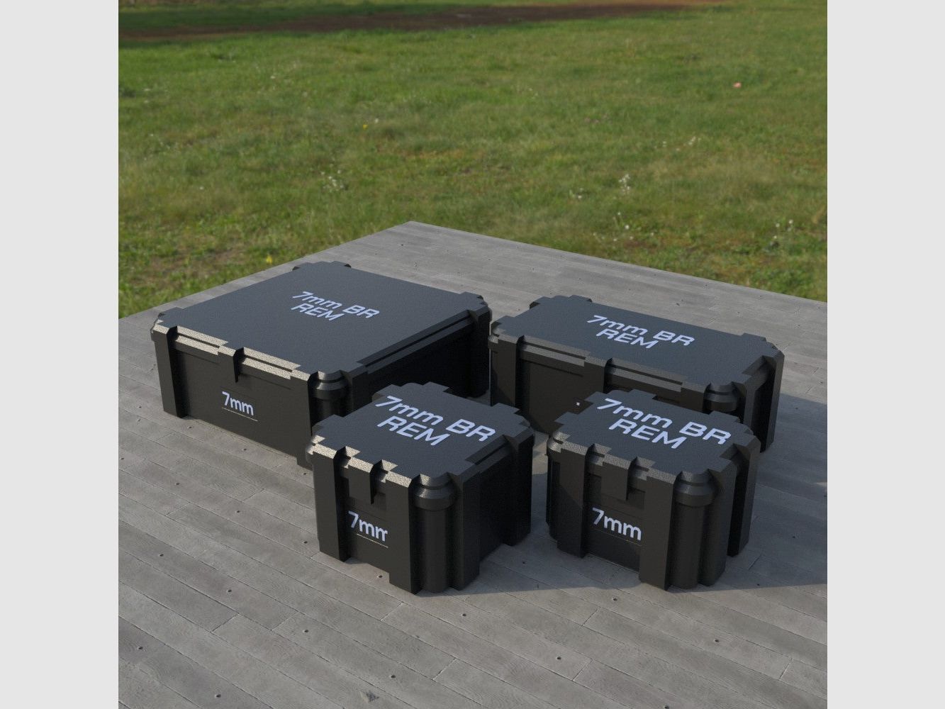 Filamelt Munitionsbox / Ammo Box 7mm BR Remington – Patronenbox ‘Klappdeckel’ – 20 / 25 / 50 / 100 Runden