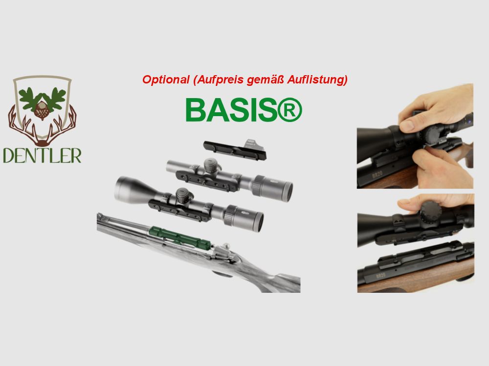 Neu: Brenner BR20 L.E. (Holzschaft mit Schaftrückenverstellung) mit Kahles Helia 2.4-12x56i fertig montiert Jagd Repetierer Komplettpaket (BestNr.: BR20LEP11)