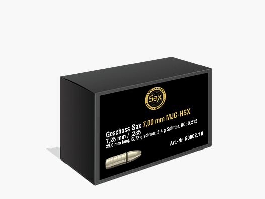 Projektile Sax MJG-HSX 7 mm / .285, 6.72g / 103.70gr