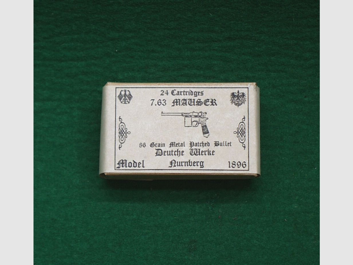 Replika	 Patronenschachteln 7,63 Mauser