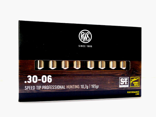 RWS .30-06 Speed Tip Pro Short Bar 10.7g/165grs Rifle Cartridges