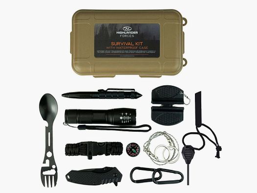 KIT SURVIE HIGHLANDER BOITE WATERPROOF