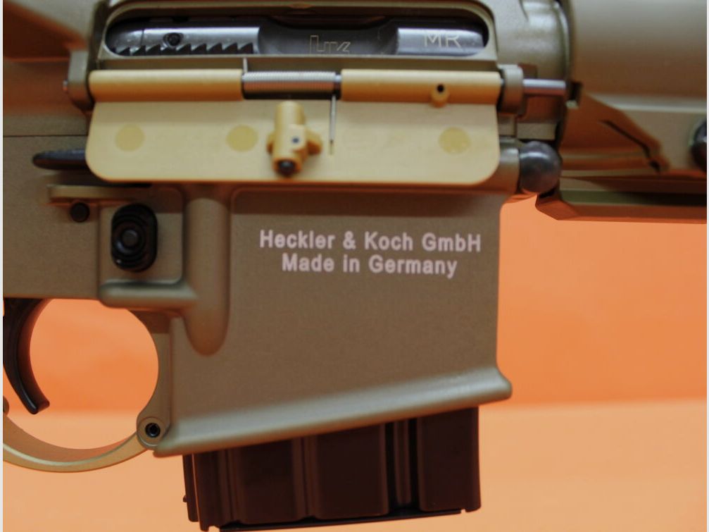 Heckler&Koch Ha.Büchse .223Rem Heckler&Koch/H&K MR223 A3 11" Lauf RAL8000 HKey, Gas-Piston-System AR-15/HK416