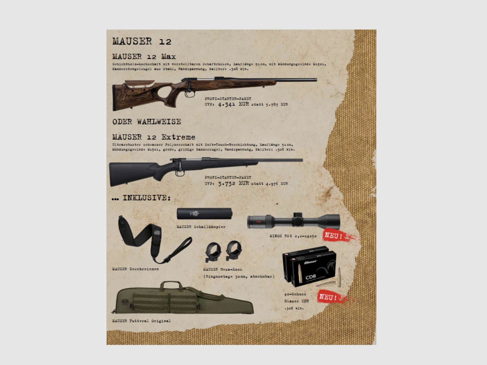 MAUSER M12 MAX | Jungjäger 2025 | Profi-Starter-Paket