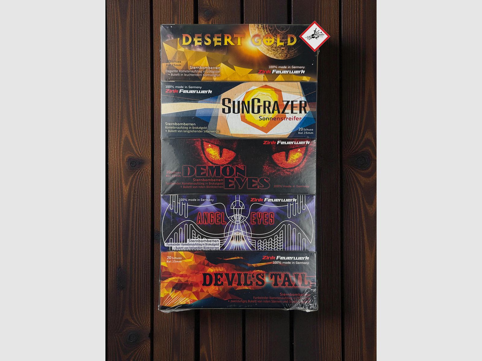 Zink Pyro High Five Sortiment 15mm 5x20-tlg.