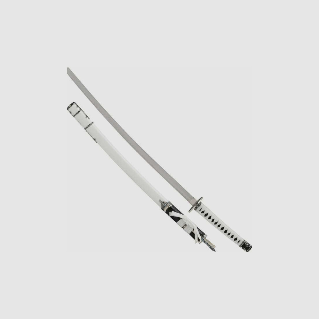 Katana Schwert mit zwei Beimessern Kozuga und Kogai, weiss