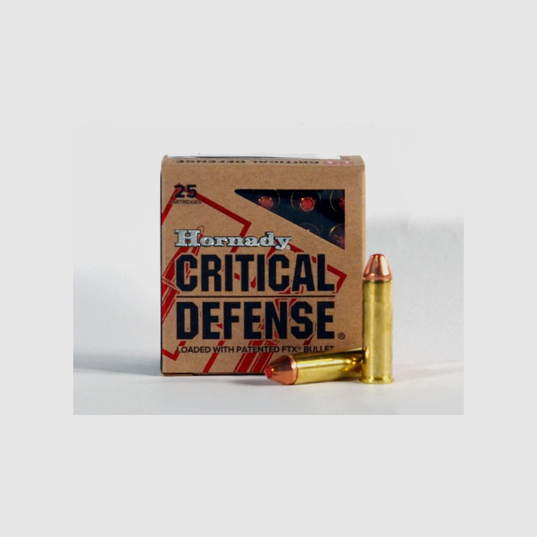 Hornady Critical DEFENSE FTX .357 Magnum 125 grs 1 Pack (25 rounds at €1.796 each)