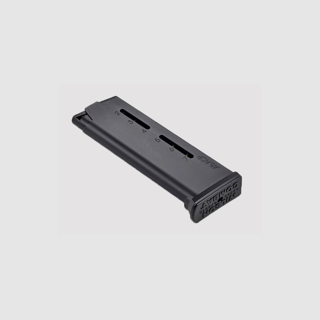 WILSON COMBAT 1911 ELITE TACTICAL MAG COMPACT 7-RD ETM BASISPAD ZWART, afbeelding 1 van 2