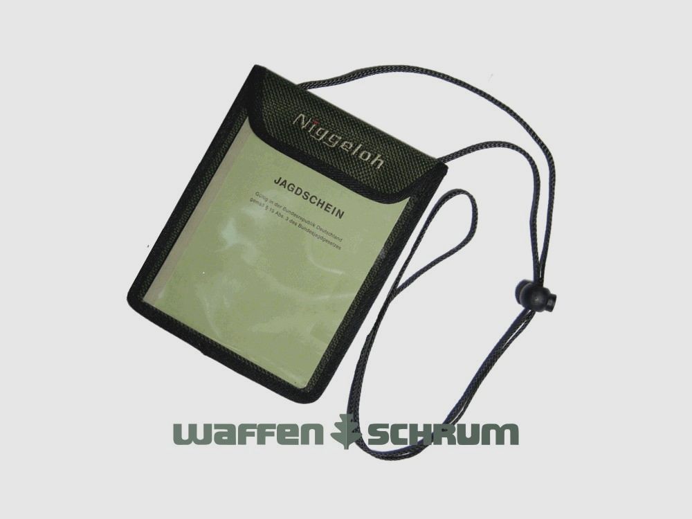 Étui de permis de chasse Niggeloh en Cordura vert olive
